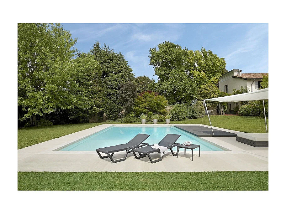 Bain de soleil sur roulettes VELA gris