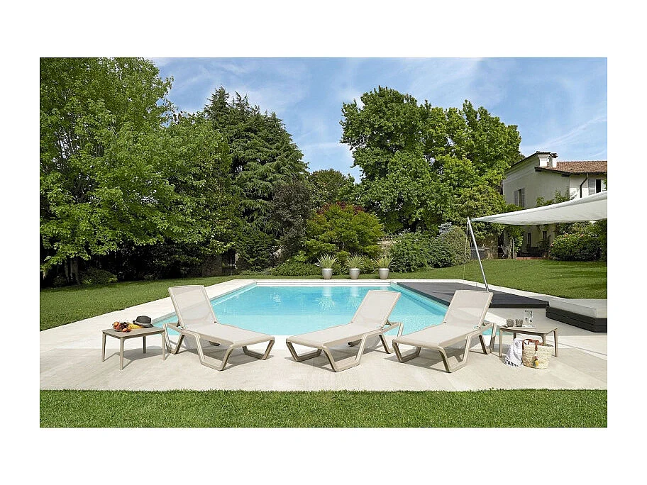 Bain de soleil sur roulettes VELA blanc