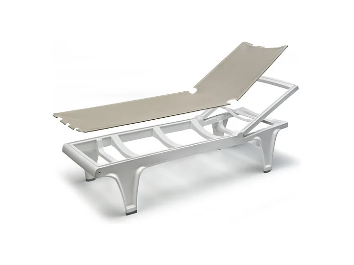 Bain de soleil Tahiti blanc ajustable