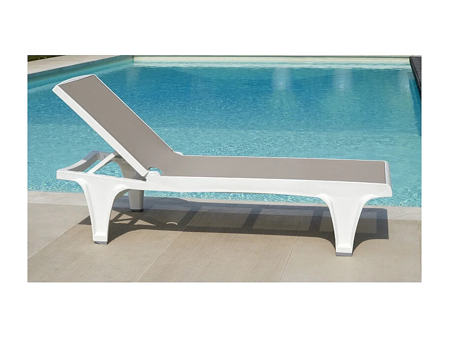 Bain de soleil Tahiti blanc ajustable