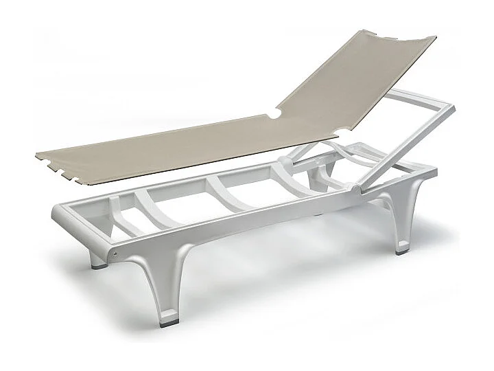 Bain de soleil Tahiti blanc ajustable