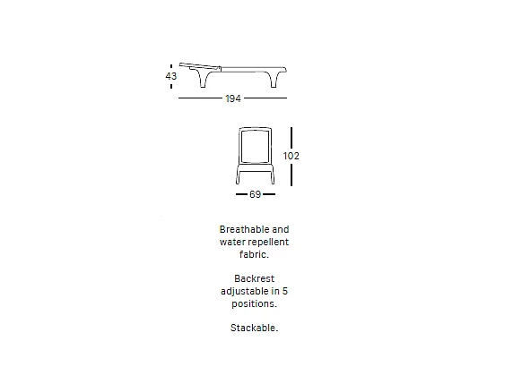 Bain de soleil Tahiti taupe ajustable