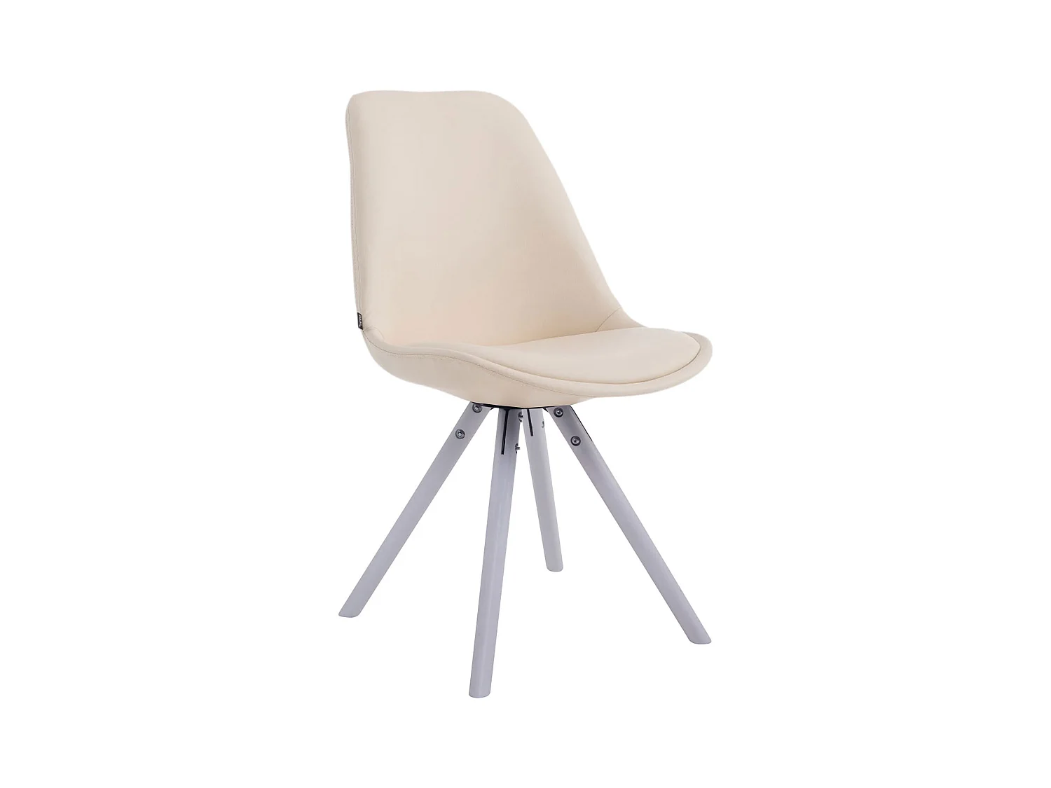 chaise salle à manger - Similicuir & Blanc - Crème - Laval