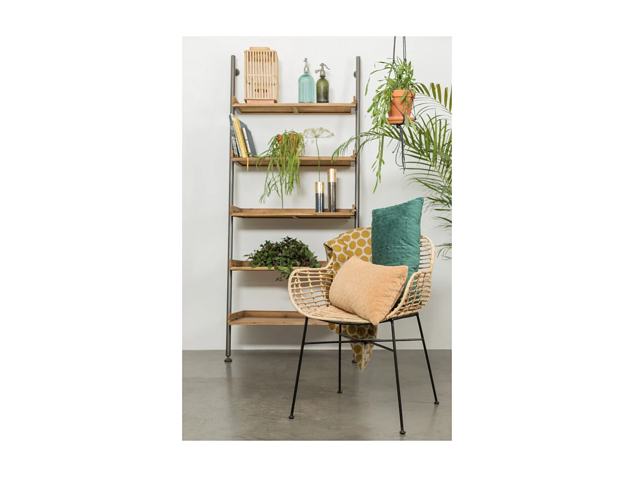 Coussin Iris, Tissu, Camel