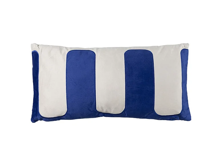 Coussin AYA rectangle blanc bleu 30 x 60 cm
