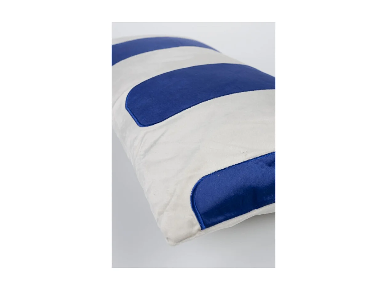 Coussin AYA rectangle blanc bleu 30 x 60 cm