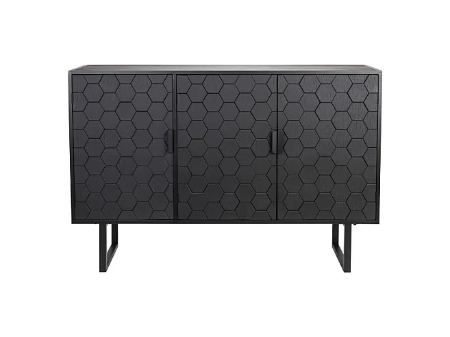 Buffet Link High noir, 135 cm, Design graphique