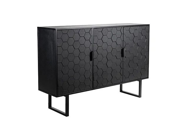 Buffet Link High noir, 135 cm, Design graphique