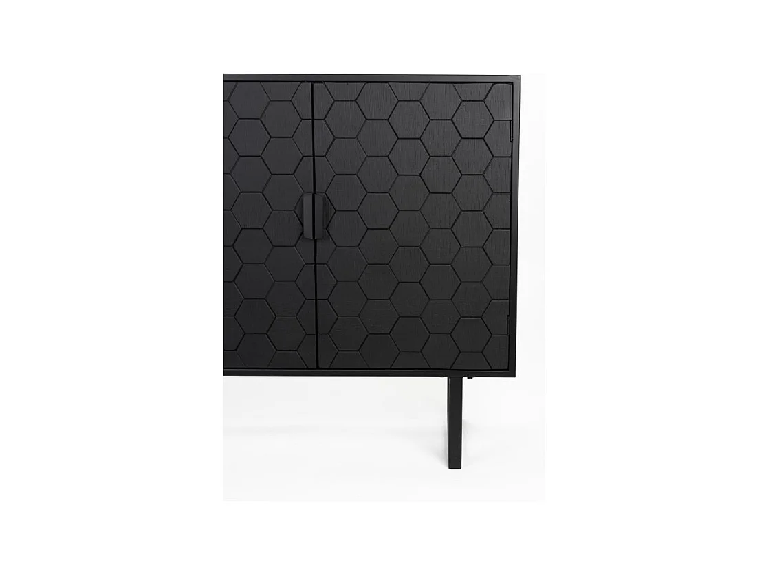 Buffet Link High noir, 135 cm, Design graphique