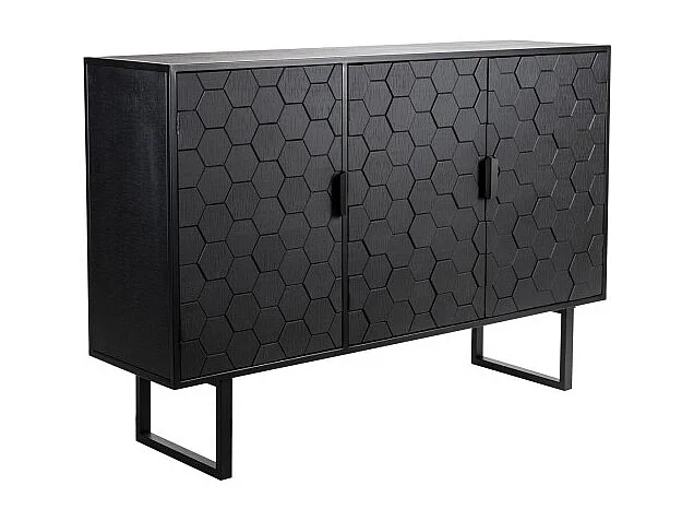 Buffet Link High noir, 135 cm, Design graphique