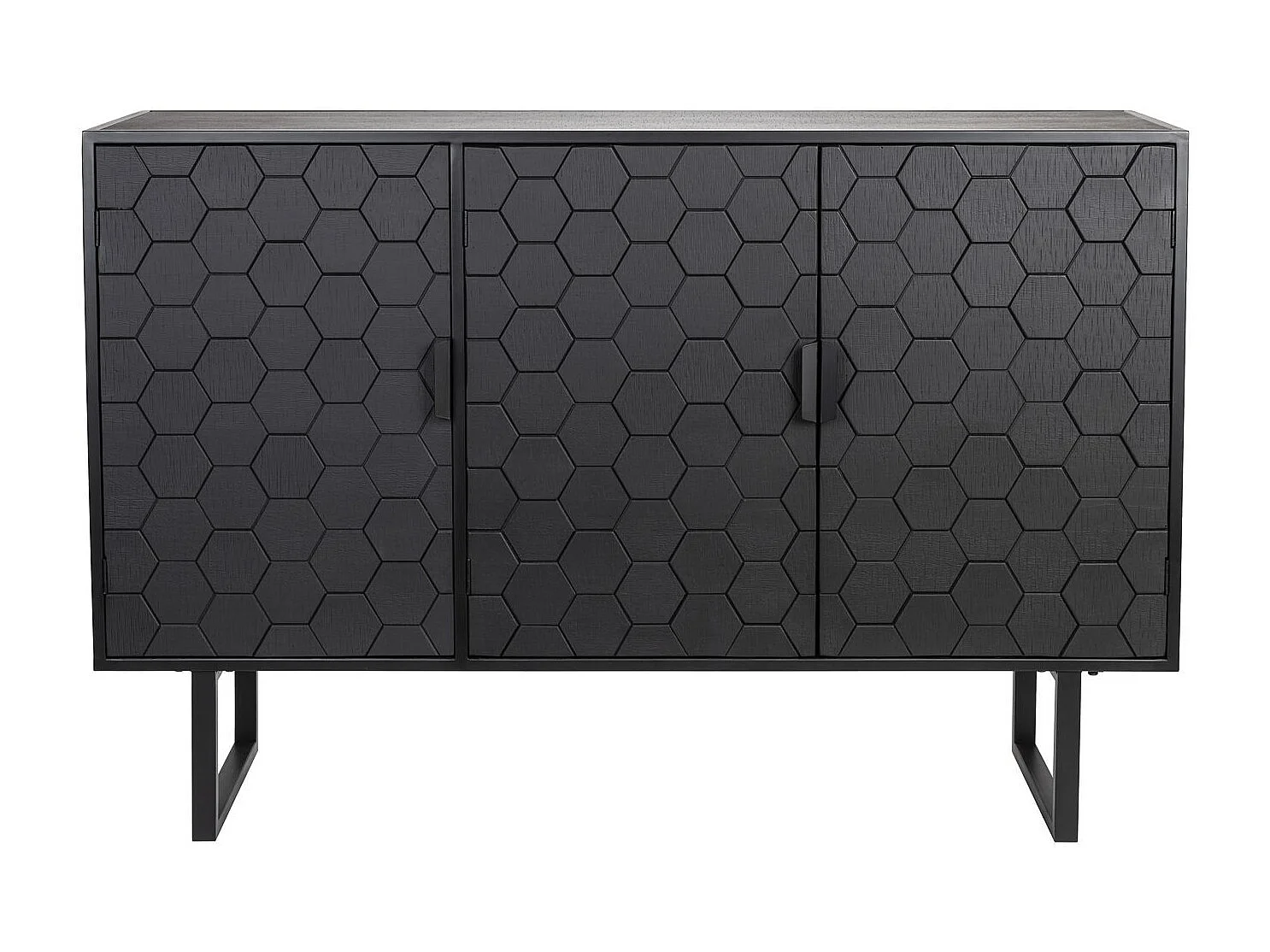 Buffet Link High noir, 135 cm, Design graphique