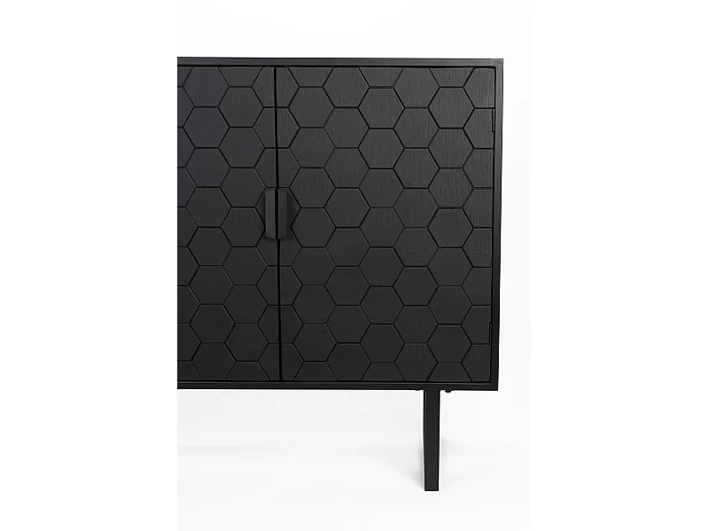 Buffet Link High noir, 135 cm, Design graphique