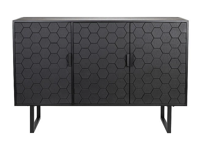 Buffet Link High noir, 135 cm, Design graphique