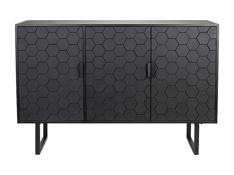 Buffet Link High noir, 135 cm, Design graphique
