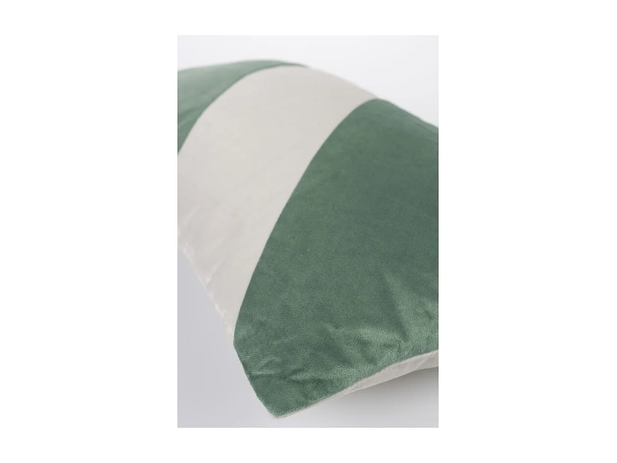 Coussin décoratif vert et blanc 30 x 60 cm