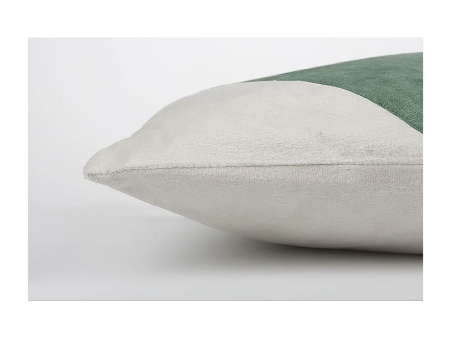 Coussin décoratif vert et blanc 30 x 60 cm
