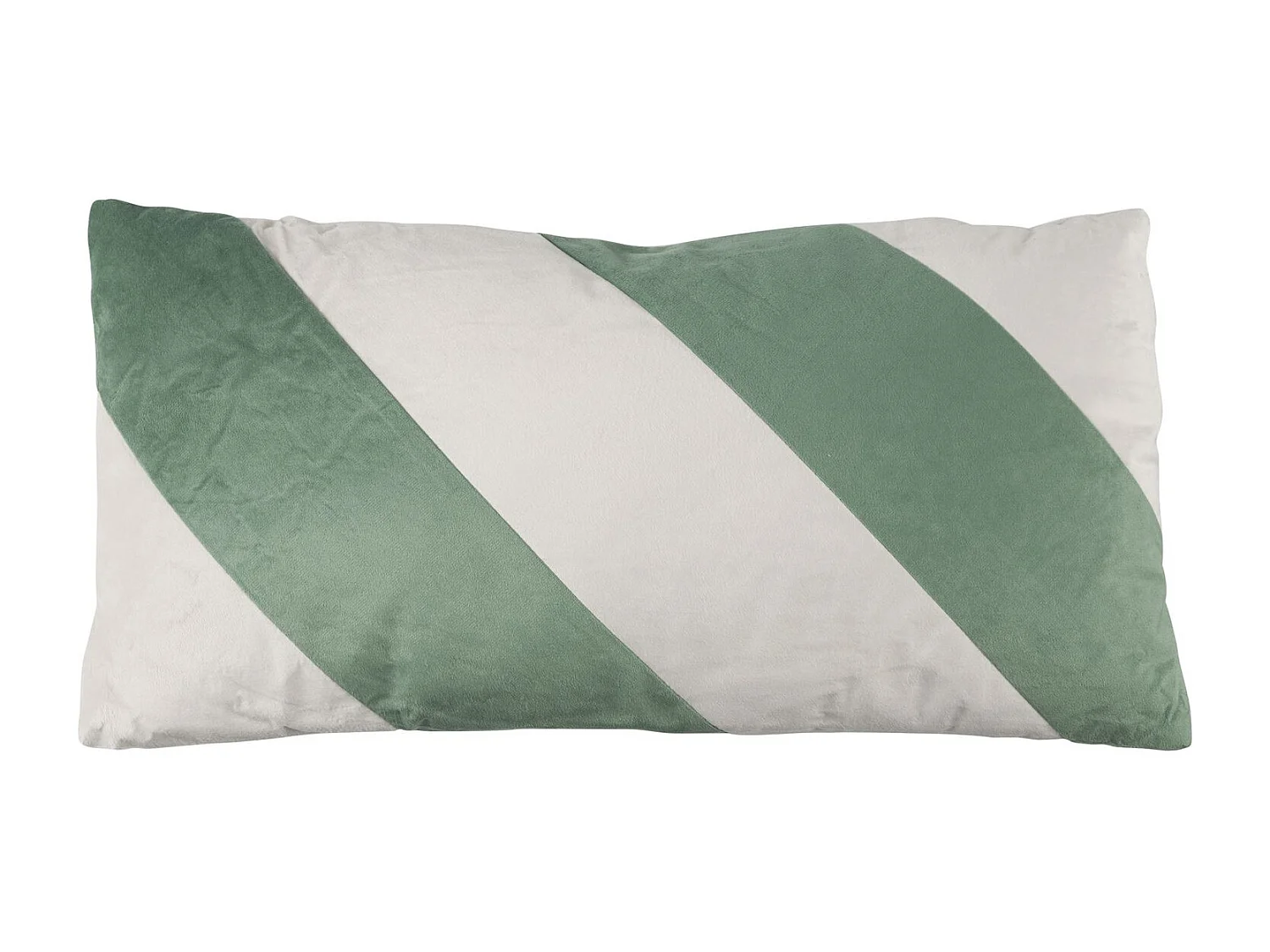 Coussin décoratif vert et blanc 30 x 60 cm