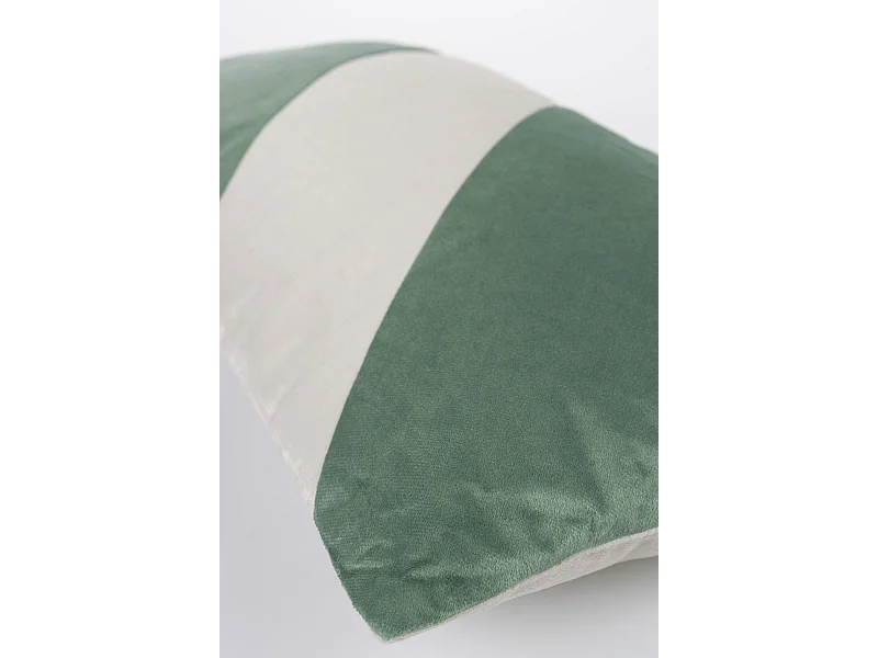 Coussin décoratif vert et blanc 30 x 60 cm