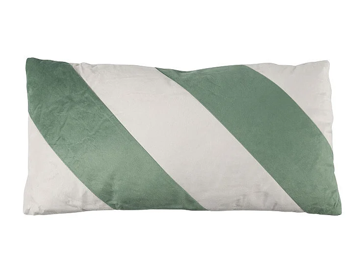Coussin décoratif vert et blanc 30 x 60 cm