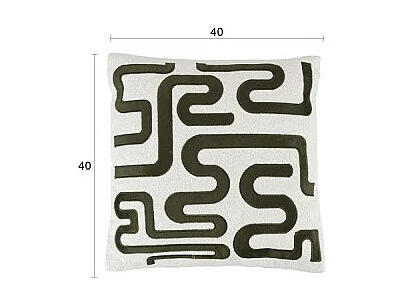 Coussin déco 40x40 cm motif tissu