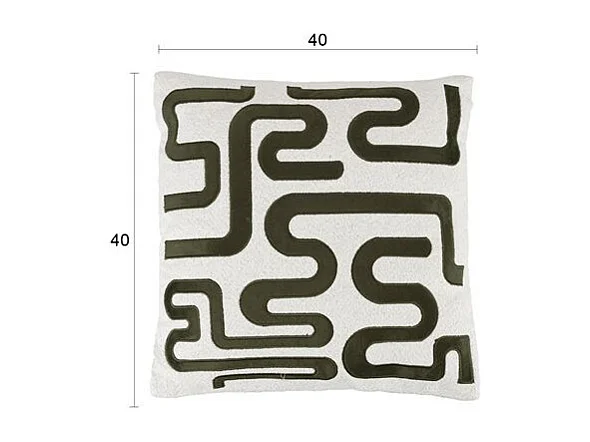 Coussin déco 40x40 cm motif tissu