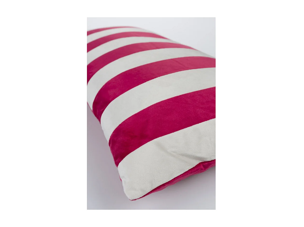 Coussin décoratif rouge et blanc 30 x 60 cm