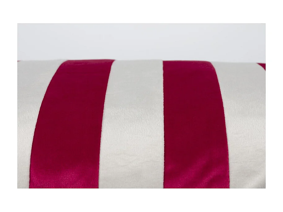 Coussin décoratif rouge et blanc 30 x 60 cm