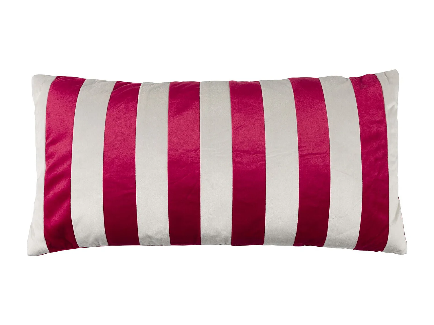 Coussin décoratif rouge et blanc 30 x 60 cm