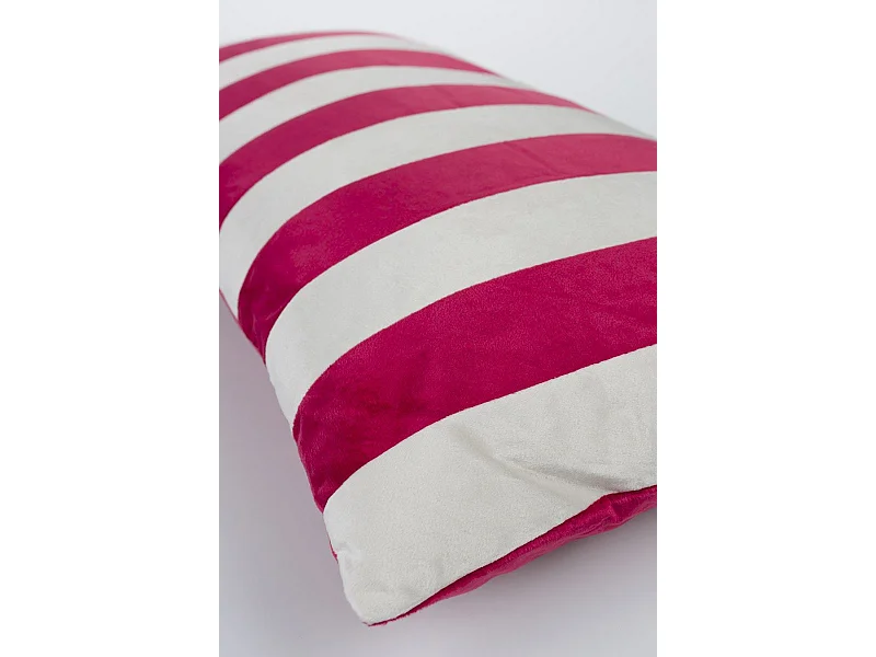 Coussin décoratif rouge et blanc 30 x 60 cm