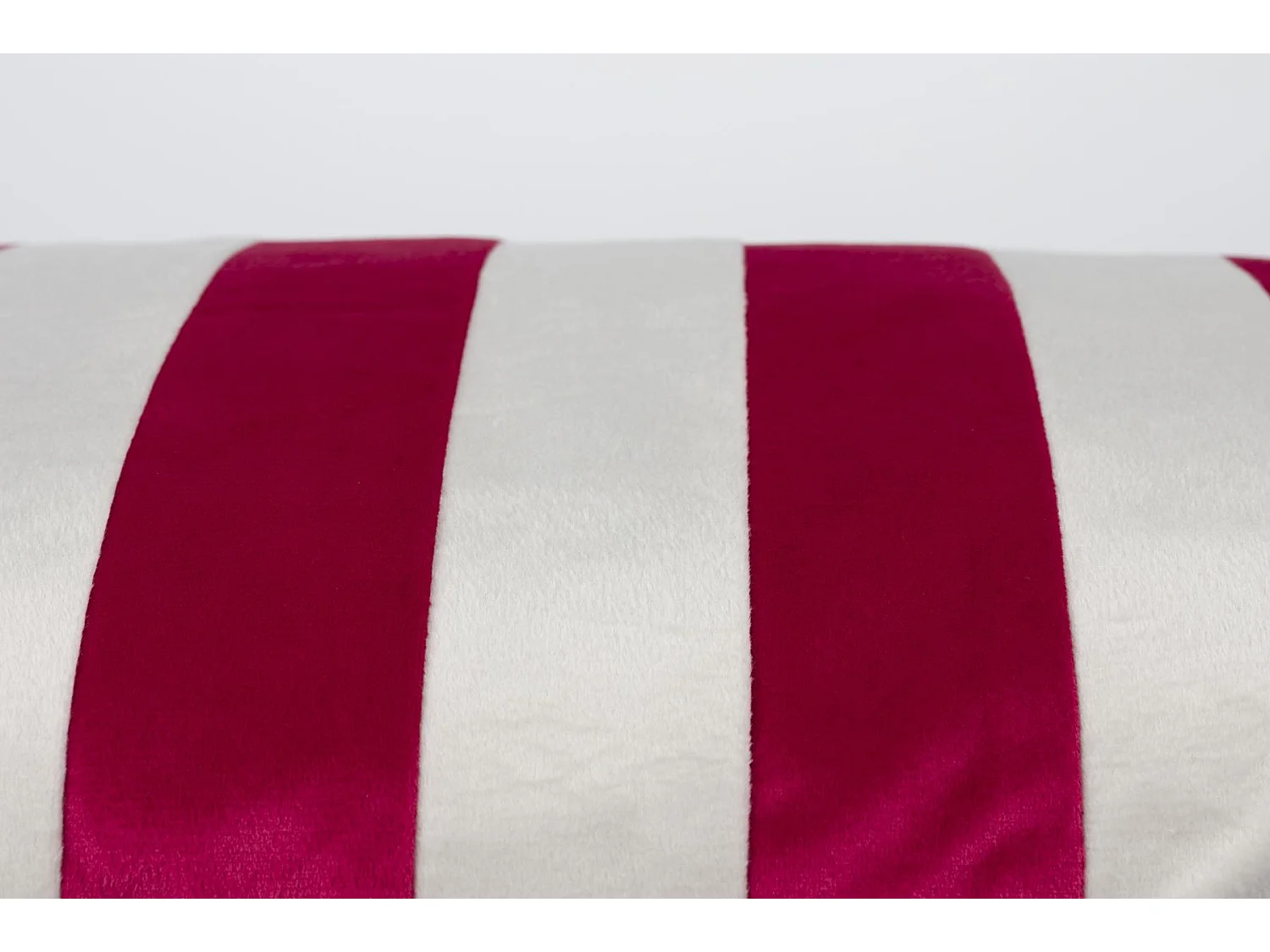 Coussin décoratif rouge et blanc 30 x 60 cm