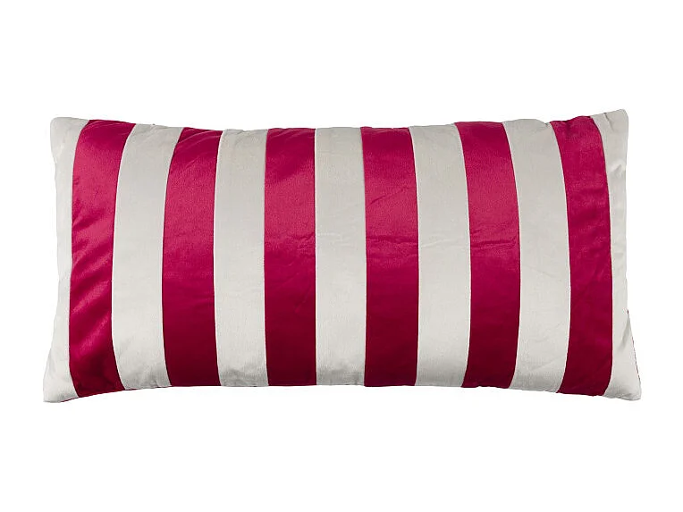 Coussin décoratif rouge et blanc 30 x 60 cm