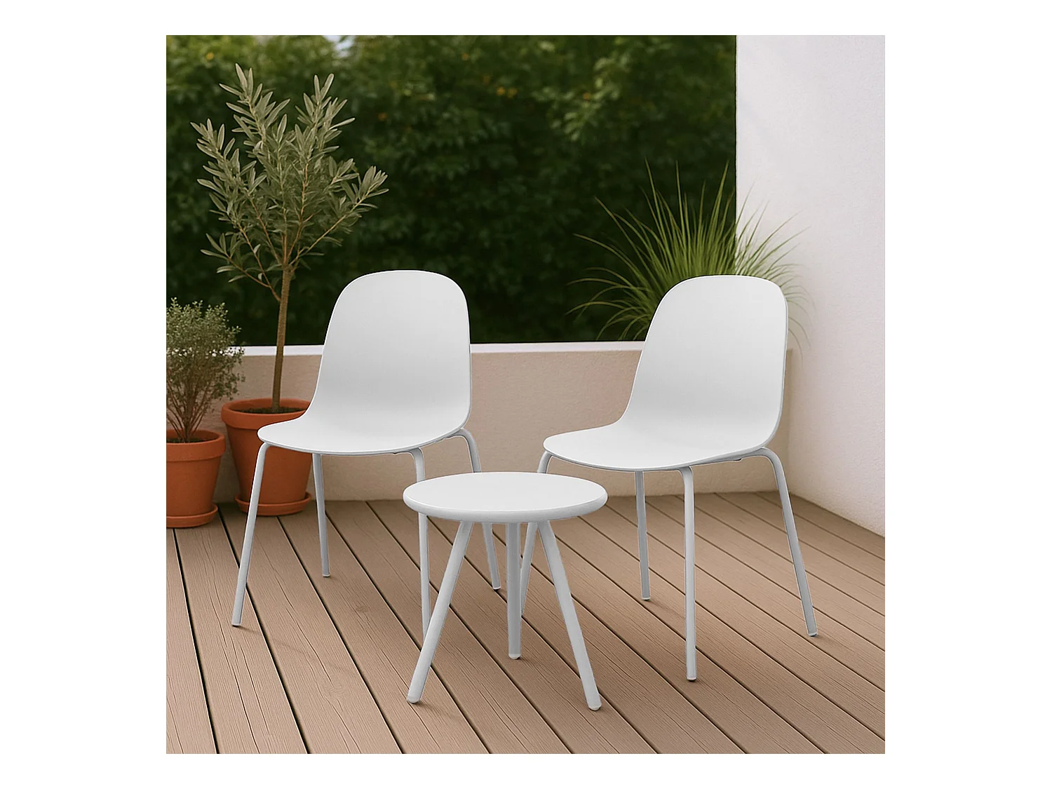 Ensemble de jardin - Table + 2 Chaises - Berdin