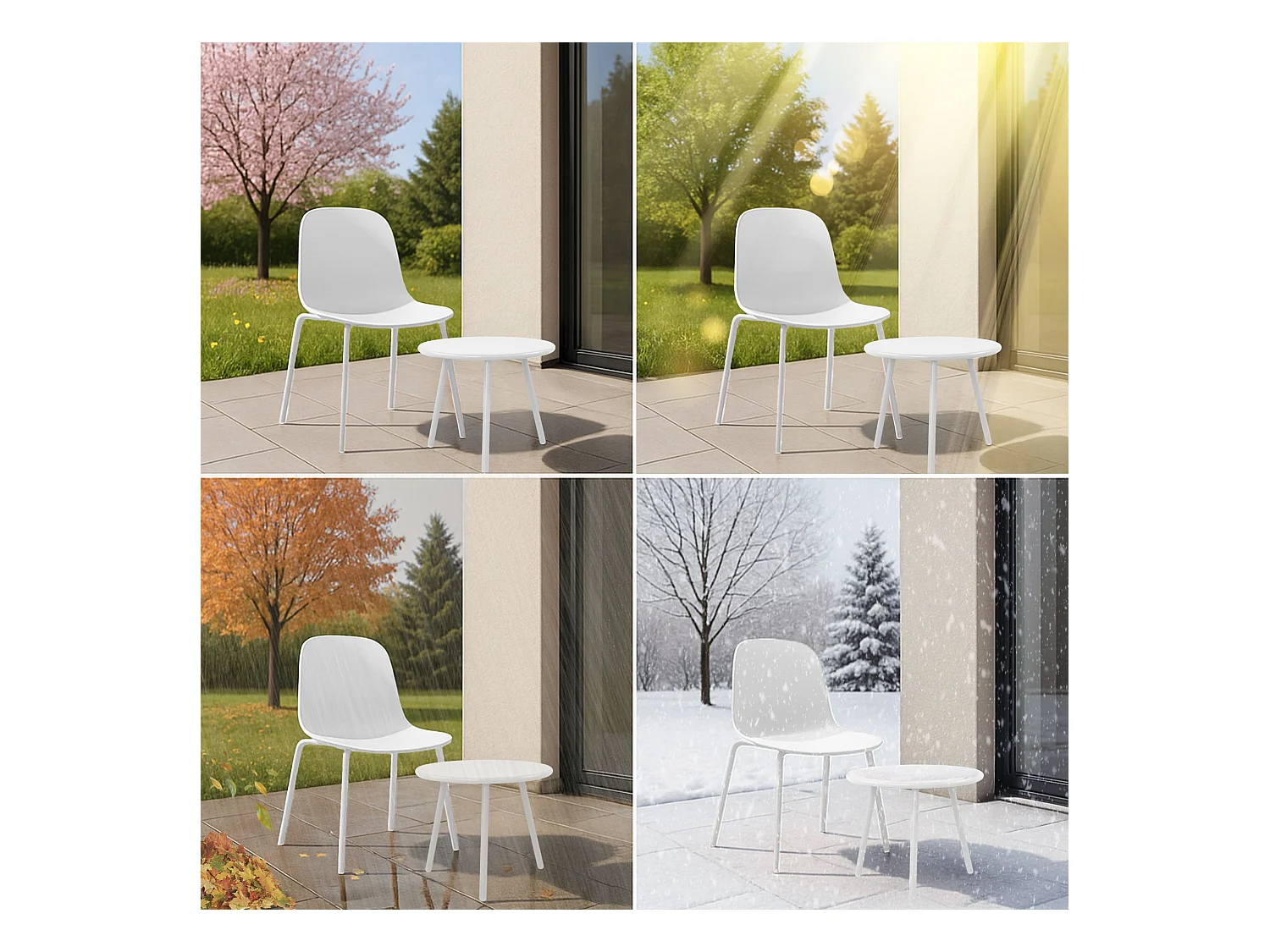 Ensemble de jardin - Table + 2 Chaises - Berdin