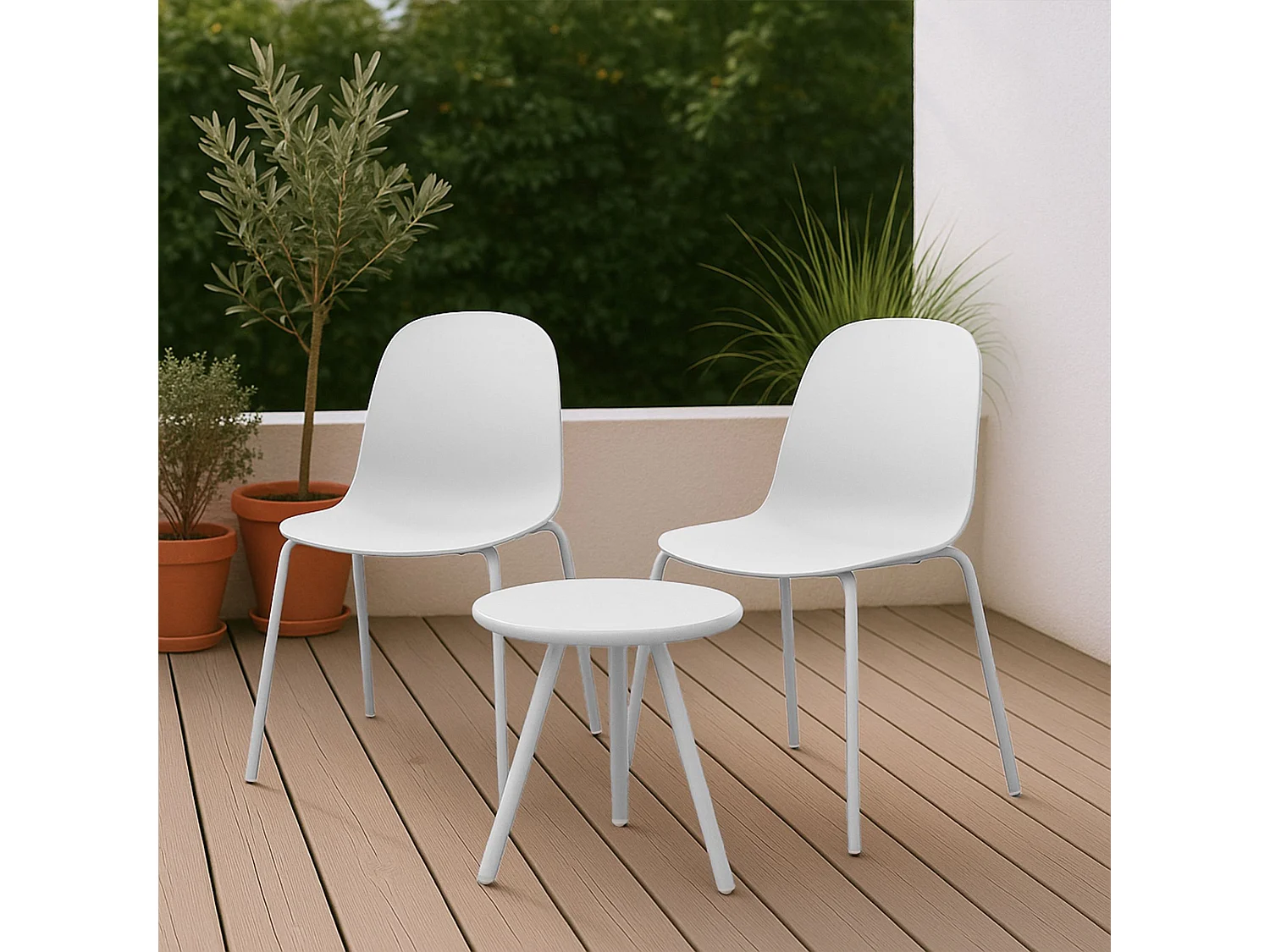 Ensemble de jardin - Table + 2 Chaises - Berdin