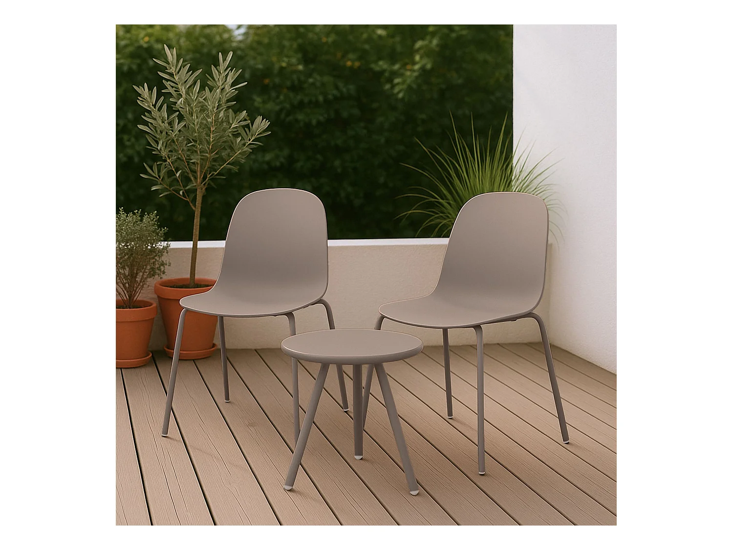 Ensemble de jardin - Table + 2 Chaises - Berdin