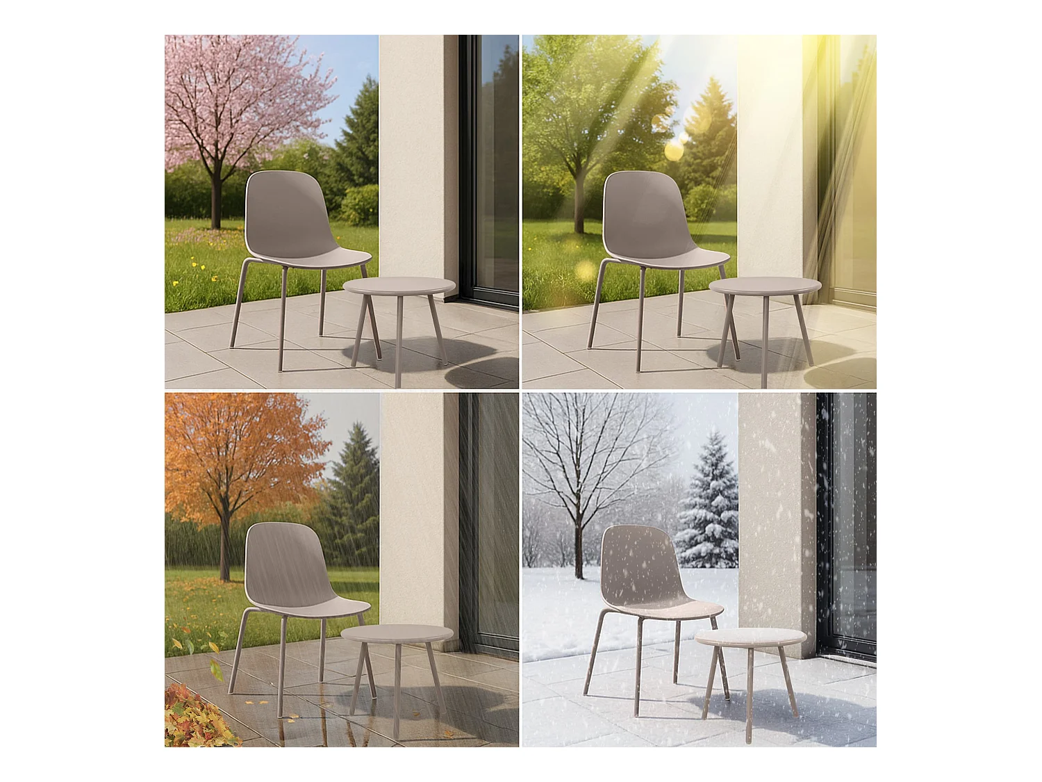 Ensemble de jardin - Table + 2 Chaises - Berdin