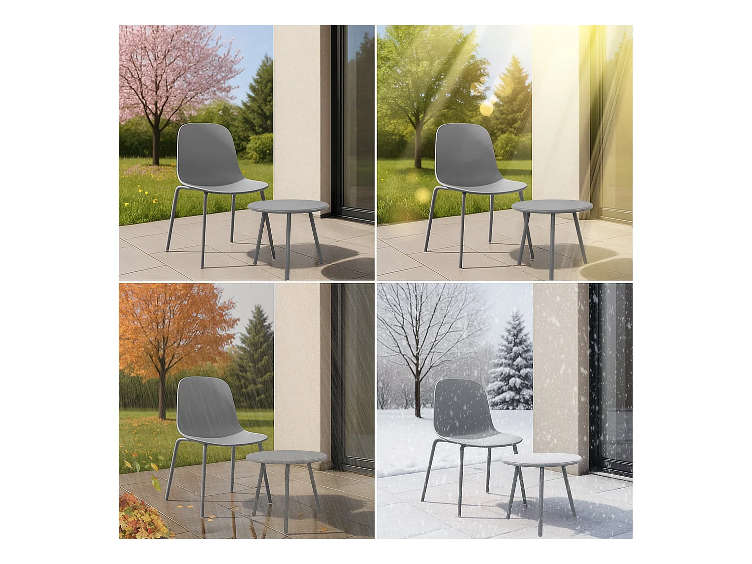 Ensemble de jardin - Table + 2 Chaises - Berdin