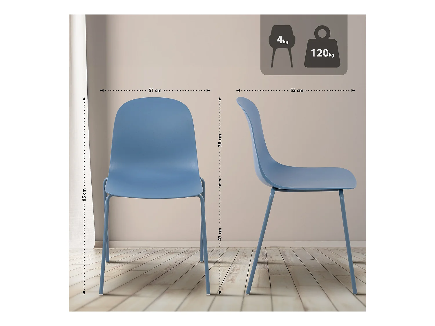 Ensemble de jardin - Table + 2 Chaises - Berdin