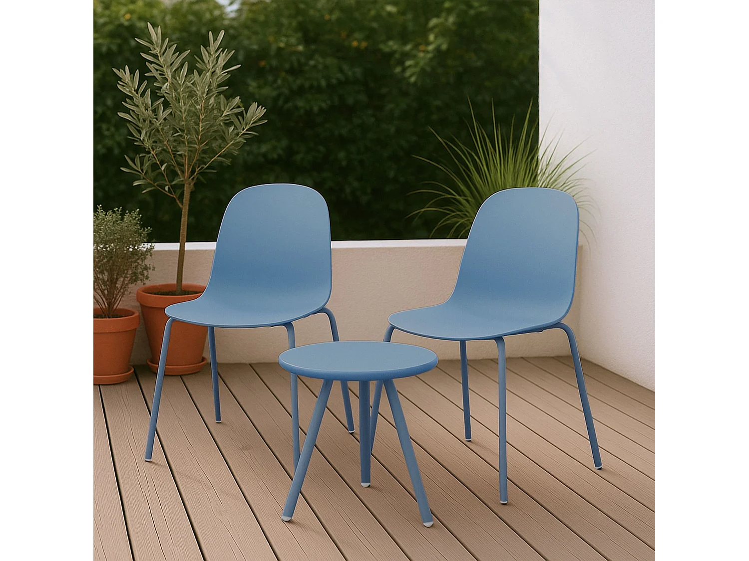 Ensemble de jardin - Table + 2 Chaises - Berdin