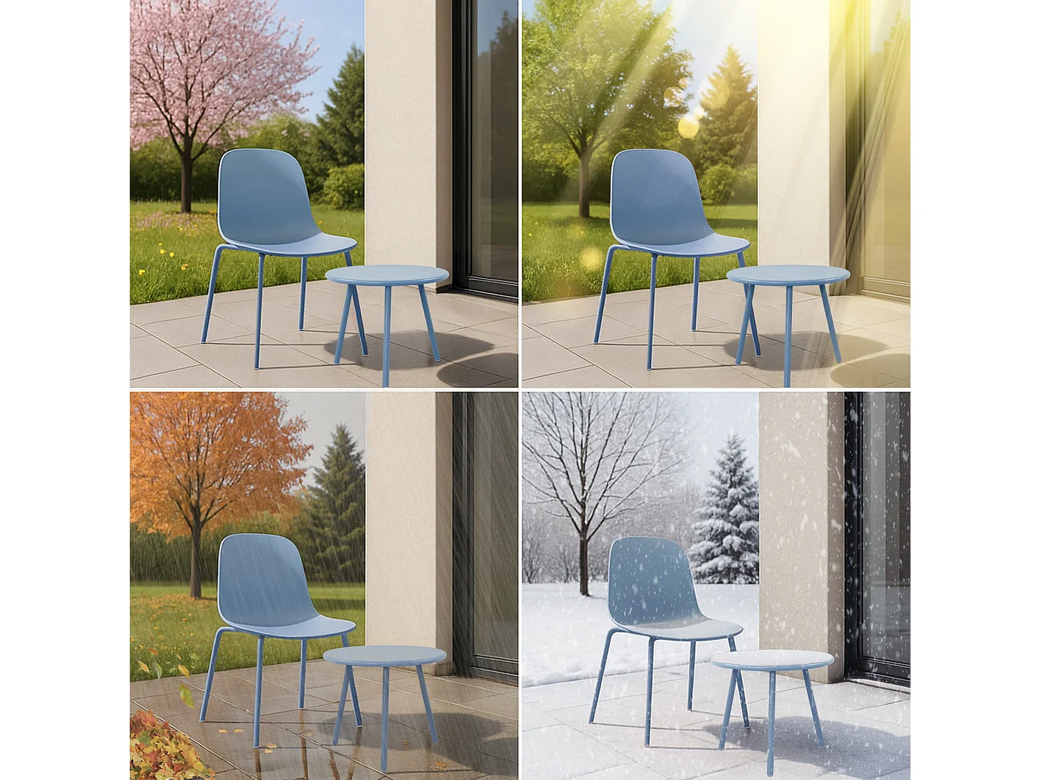 Ensemble de jardin - Table + 2 Chaises - Berdin