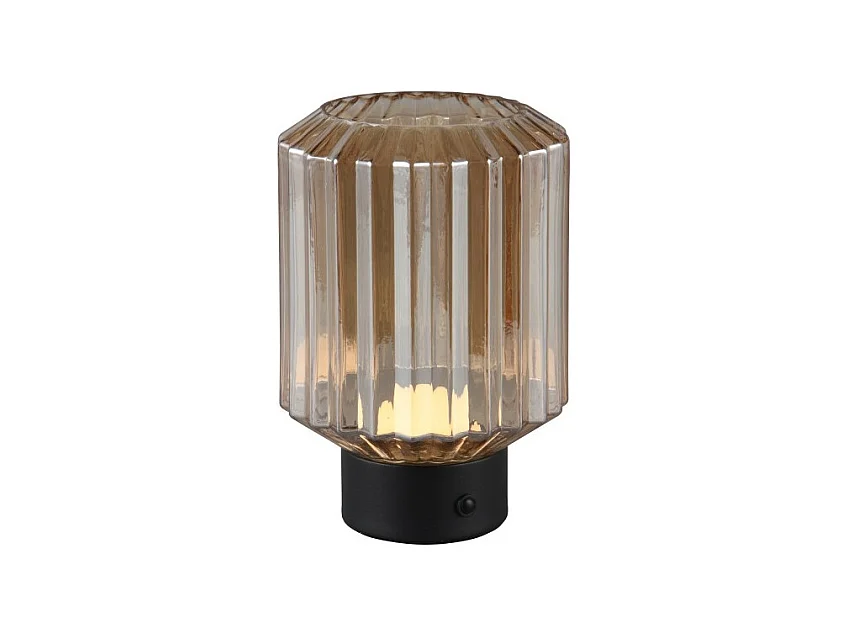 Lampe de table rechargeable en verre et métal Lord