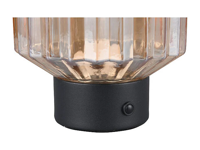 Lampe de table rechargeable en verre et métal Lord