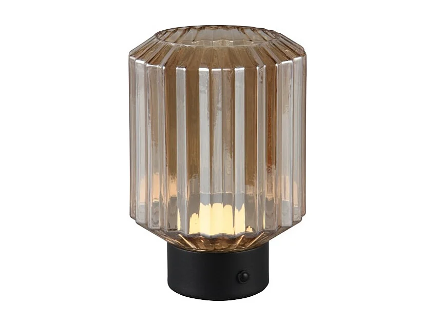 Lampe de table rechargeable en verre et métal Lord