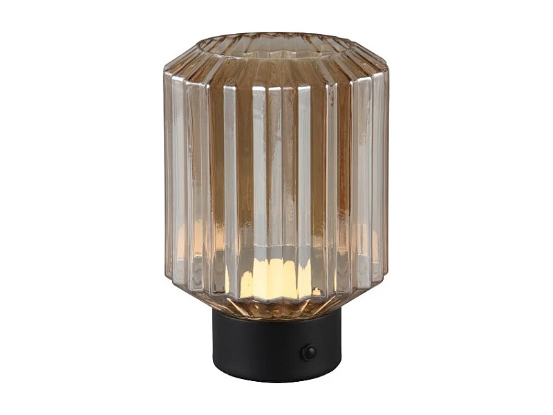 Lampe de table rechargeable en verre et métal Lord