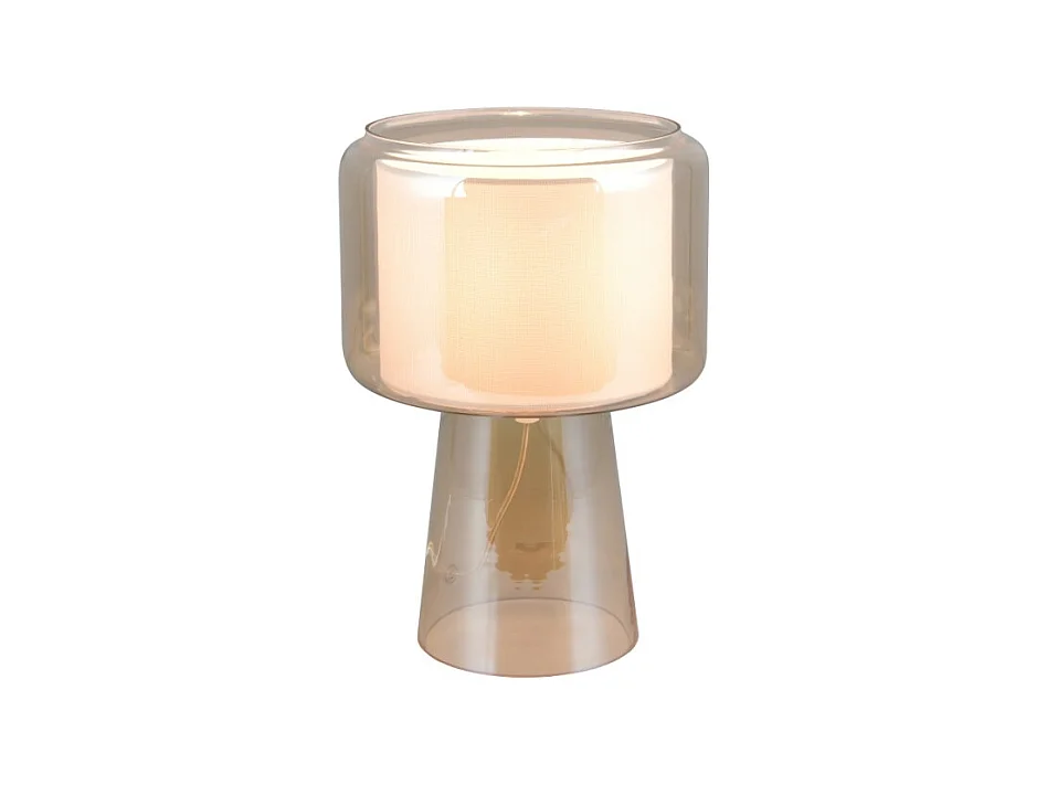 Lampe de table verre et tissu Rocka