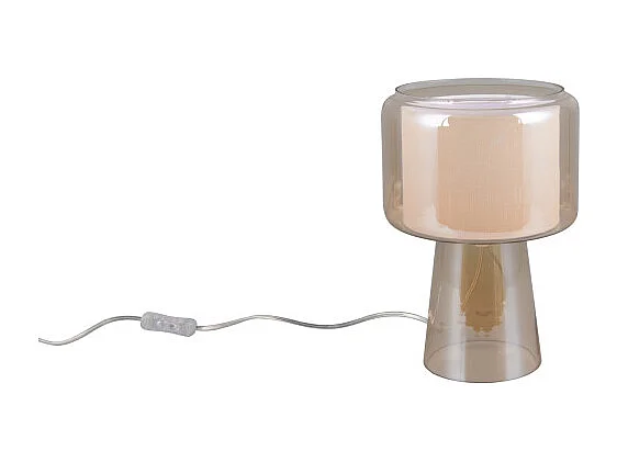 Lampe de table verre et tissu Rocka