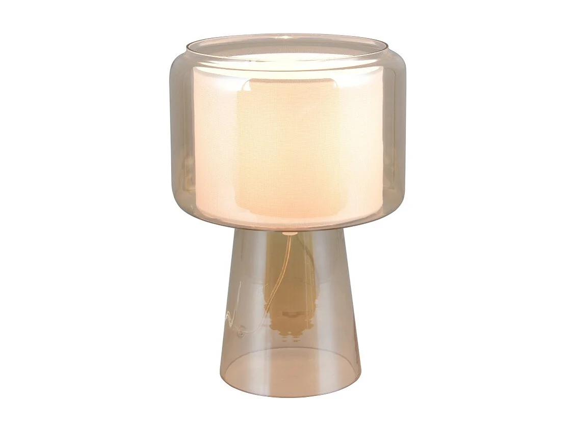 Lampe de table verre et tissu Rocka