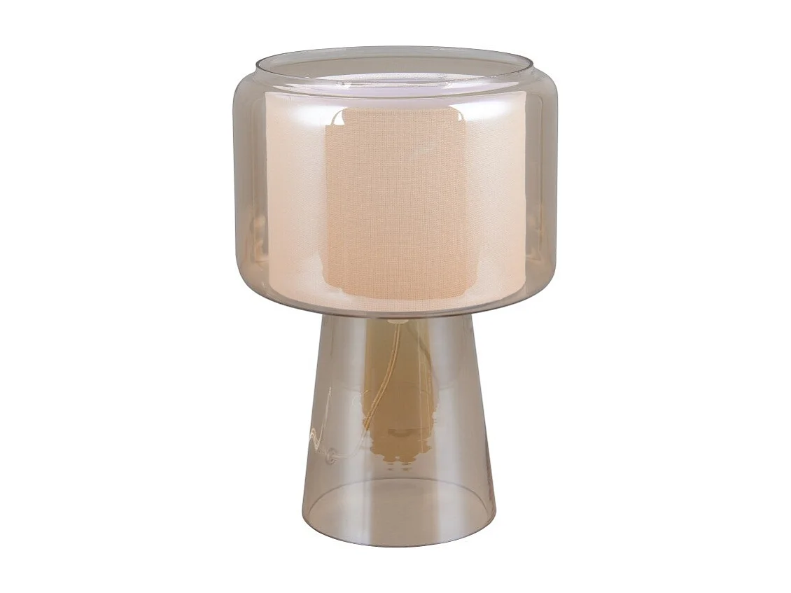 Lampe de table verre et tissu Rocka