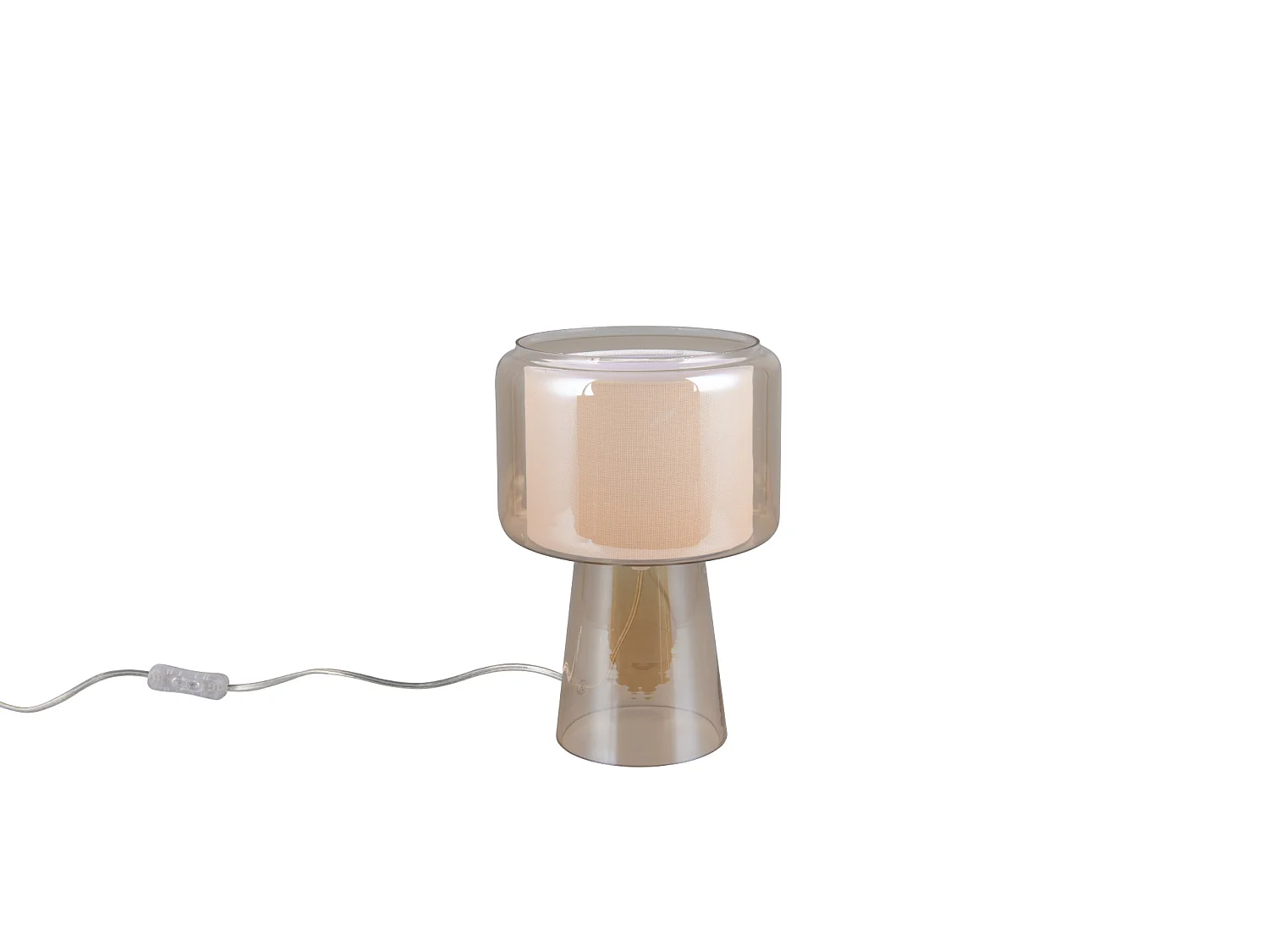 Lampe de table verre et tissu Rocka