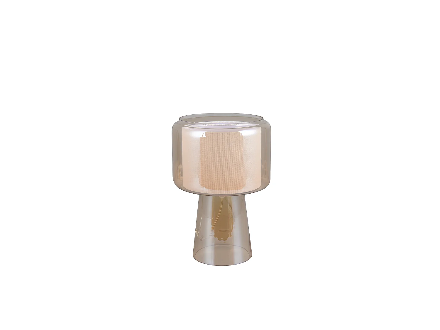 Lampe de table verre et tissu Rocka